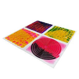 Textured Massage Liquid Floor Tiles Set of 4